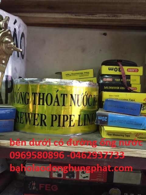 Băng cảnh báo bên dưới có đường ống nước - giá rẻ tại Hưng Thịnh Phát 