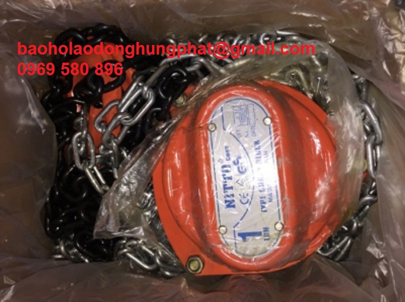 Pa lăng xích nitto 2 tấn x 5m giá rẻ tại Hưng Thịnh Phát 