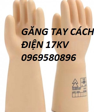 Găng  tay cách điện trung áp cấp 2 , điện áp sử dụng 17kv -hàng việt nam chất lượng cao- TCVN 8084- 2009 