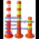 Cọc phân luồng giao thông màu cam và phản quàng trắng vàng  cao 75 cm 